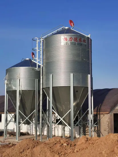 Silo de alimentação de placa de aço galvanizado a quente para frango