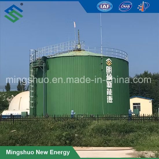 Tanque de fermentação anaeróbica de biogás para tratamento de bagaço de cana-de-açúcar